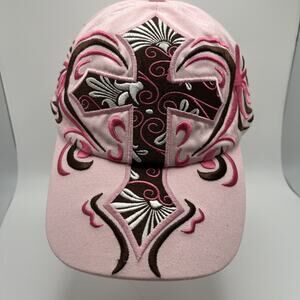 Barbie Pink M & F Western Embroidered Cross Adjustable Cotton Cowgirl Religious